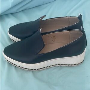 Karl Lagerfeld Black and White Platform Shoes